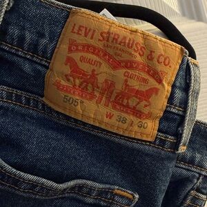 Levi's 505 Men’s Dark Blue Straight Jeans